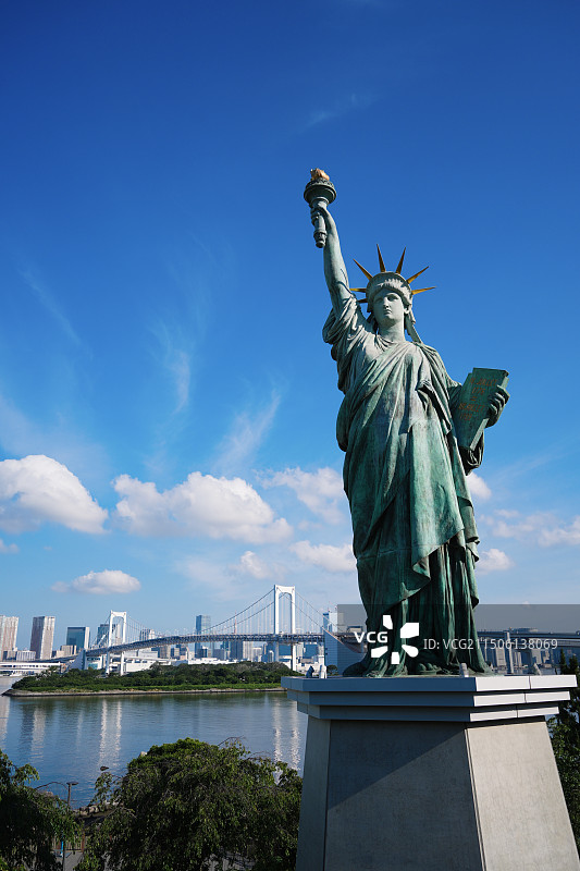 台场海滨公园自由女神图片素材