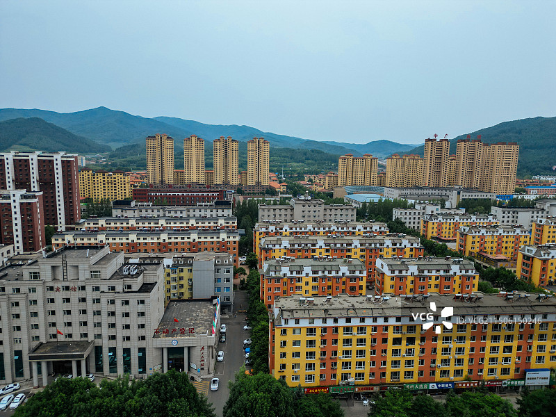 通化县 团结广场 英华街 广电大厦 丽景花园 人民医院图片素材