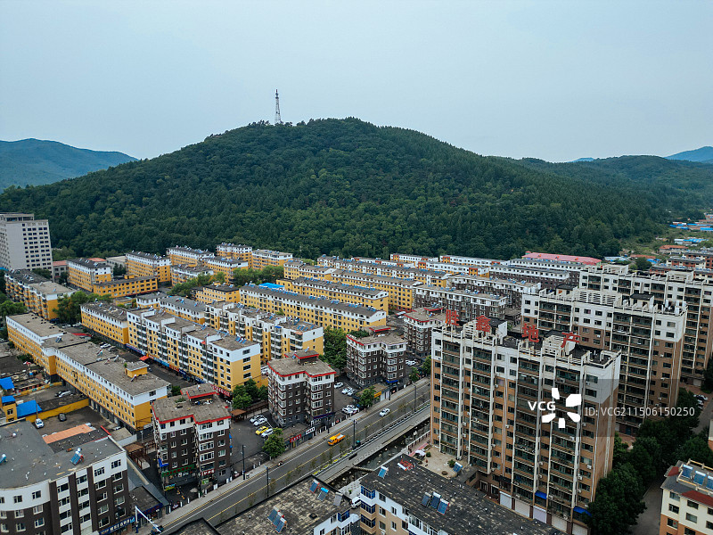 通化县 团结广场 英华街 广电大厦 丽景花园 人民医院图片素材