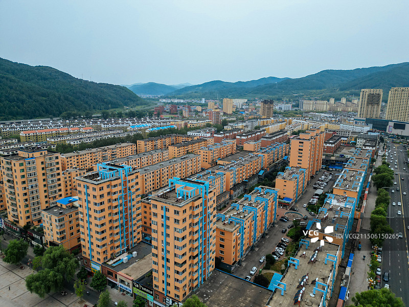 通化县 团结广场 英华街 广电大厦 丽景花园 人民医院图片素材