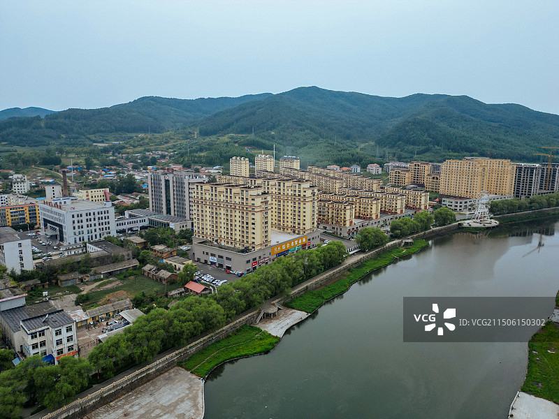 通化县 团结广场 英华街 广电大厦 丽景花园 人民医院图片素材