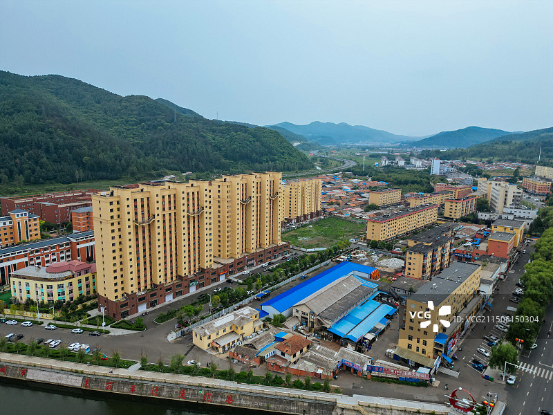 通化县 团结广场 英华街 广电大厦 丽景花园 人民医院图片素材