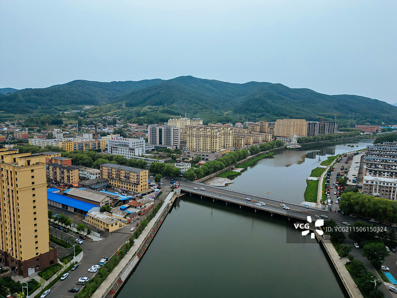 通化县 团结广场 英华街 广电大厦 丽景花园 人民医院图片素材
