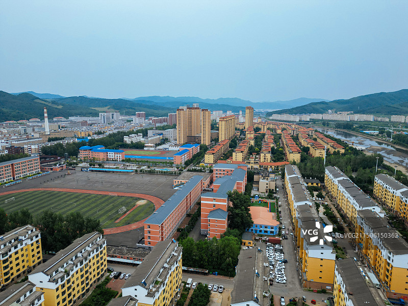 通化县 团结广场 英华街 广电大厦 丽景花园 人民医院图片素材