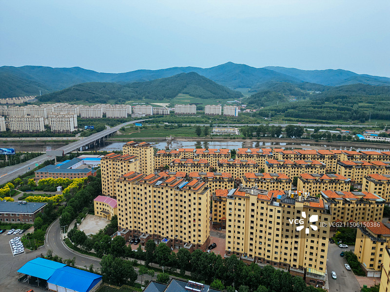 通化县 团结广场 英华街 广电大厦 丽景花园 人民医院图片素材