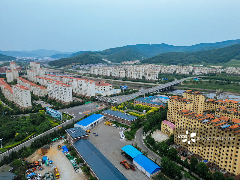 通化县 团结广场 英华街 广电大厦 丽景花园 人民医院图片素材