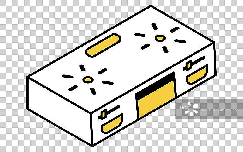 两个燃气灶2.5D图图片素材