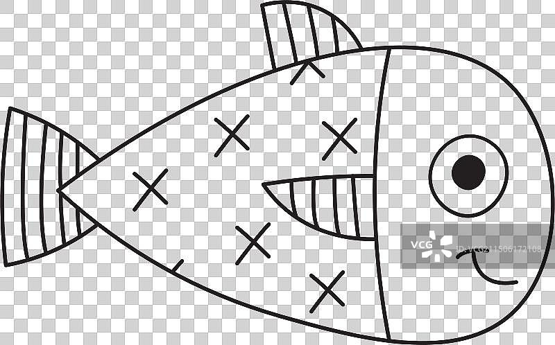 金枪鱼涂鸦图片素材