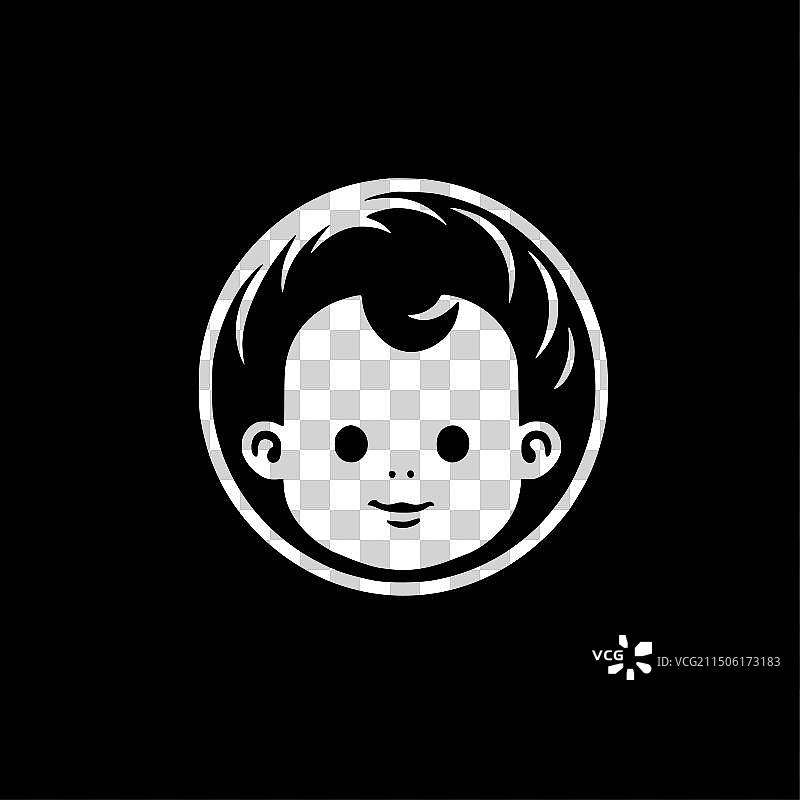 黑白婴儿图片素材