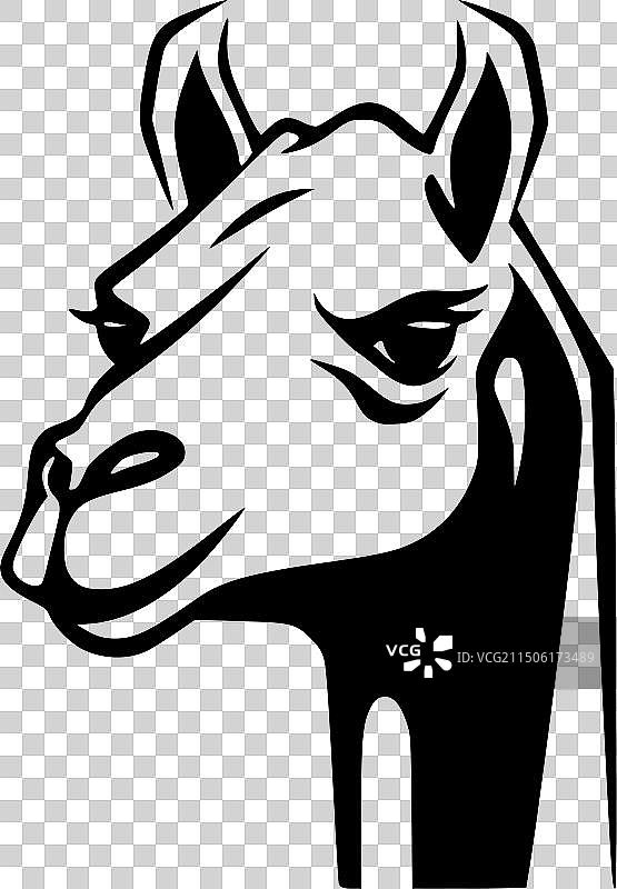 骆驼极简剪影图片素材