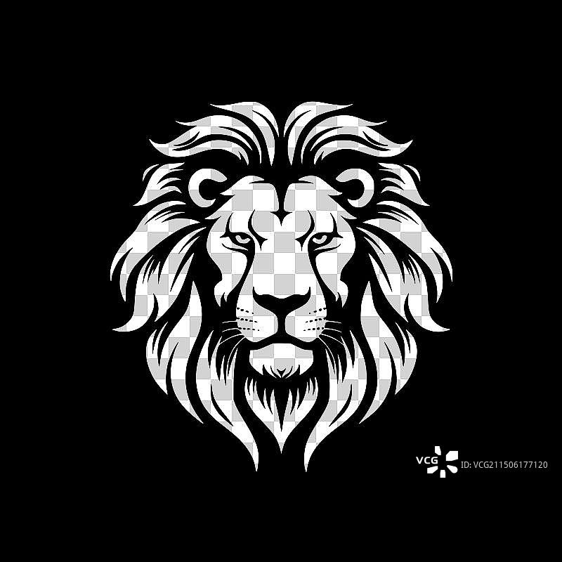 狮子-极简和简单的轮廓图片素材