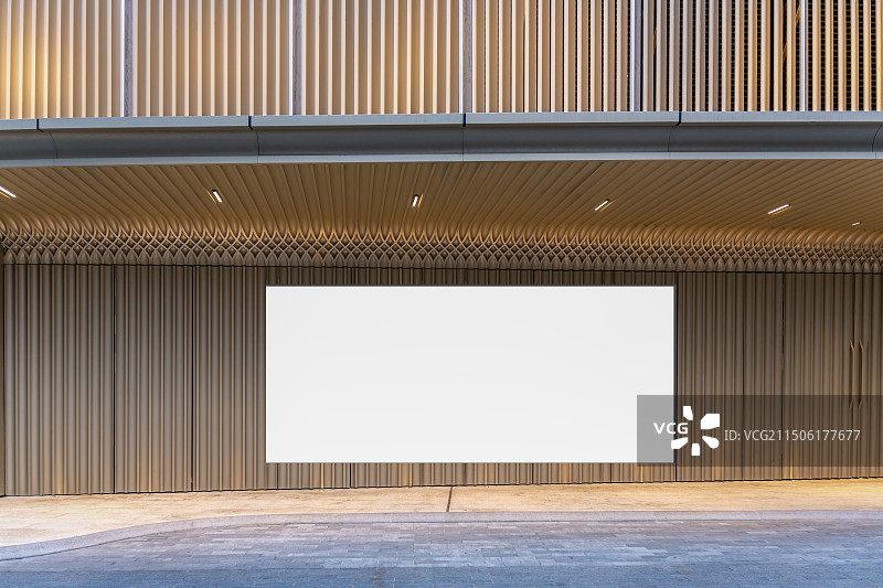 商场户外白色空白灯箱广告图片素材