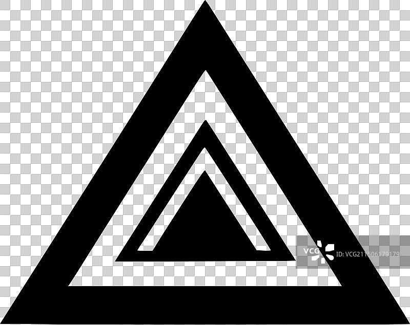 高品质三角形Logo，适用于T恤图片素材