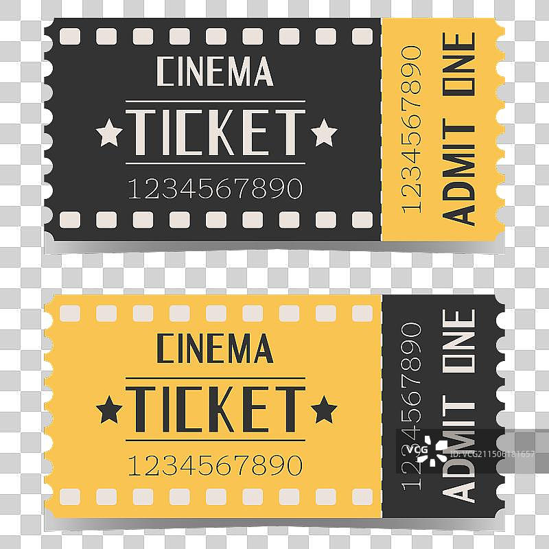 复古电影票模板图片素材