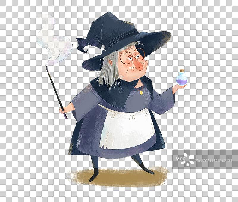 女巫插画巫婆插画魔法图片素材