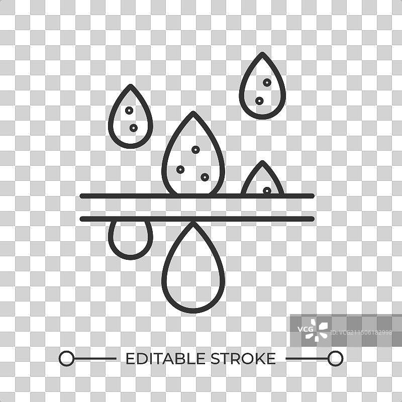 滤水线性图标图片素材