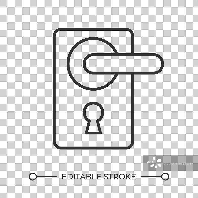 门把手线性图标图片素材