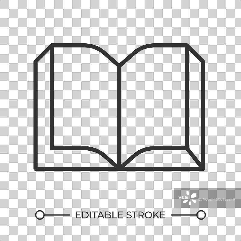 打开的书本线性图标图片素材