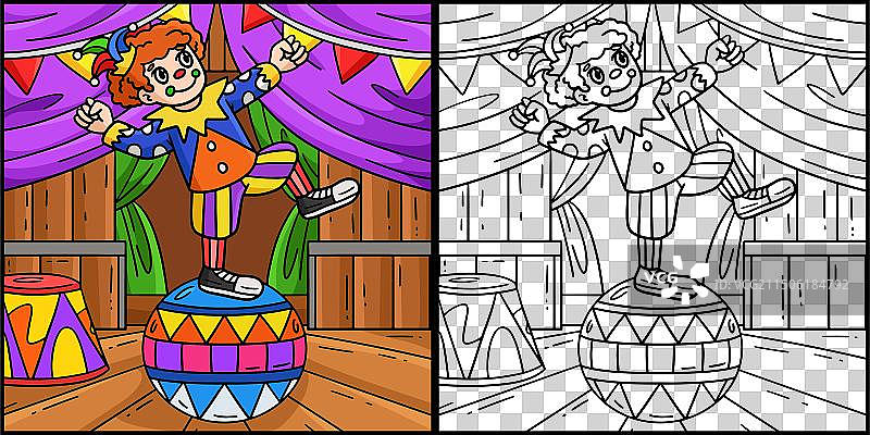 彩色马戏团小丑图片素材