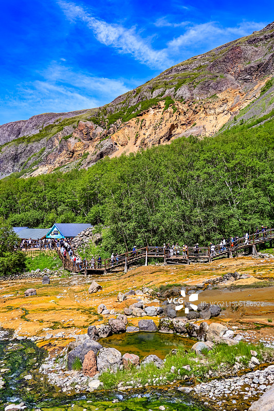 长白山聚龙温泉群(夏季)图片素材