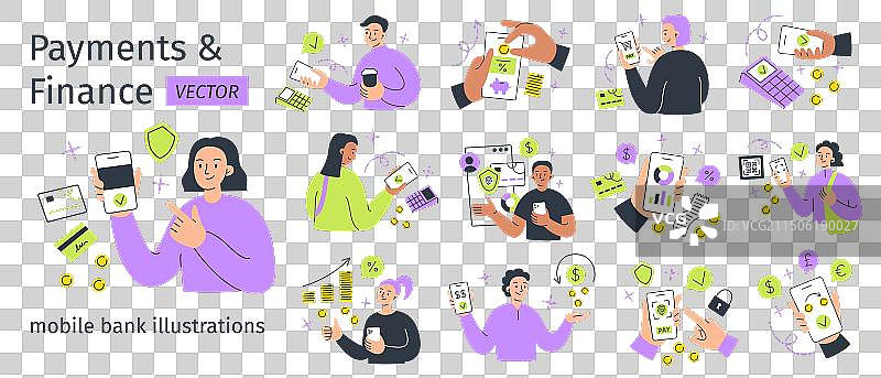 在线银行账户支付场景图片素材