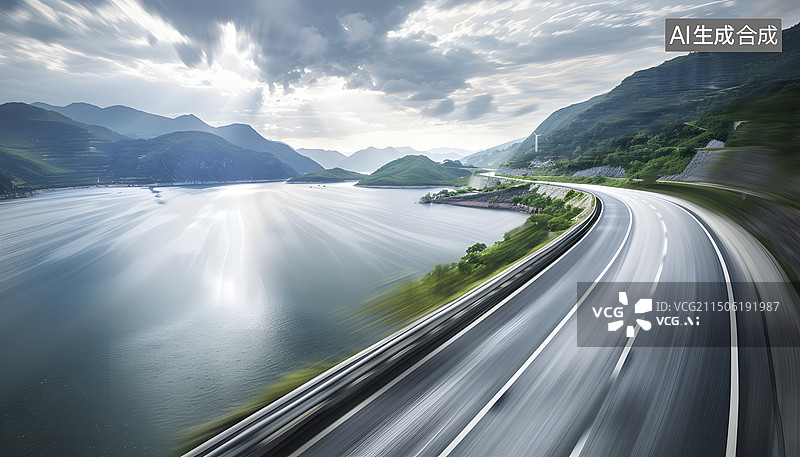 【AI数字艺术】汽车广告背景图，动感，加速度图片素材