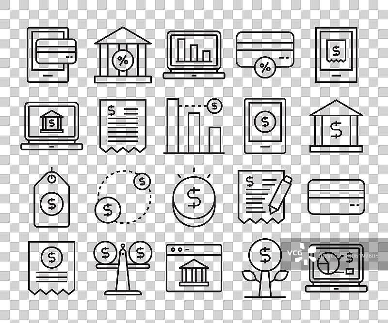 金融和银行图标图片素材
