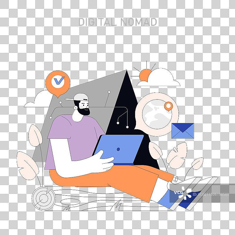 数字游民生活方式图片素材