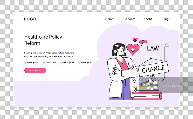 医疗保健政策改革概念图图片素材