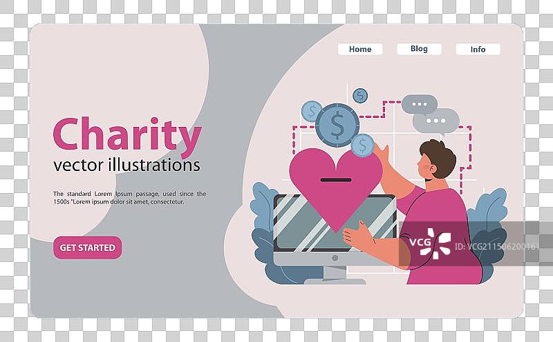 在线慈善和慈善基金会网站图片素材