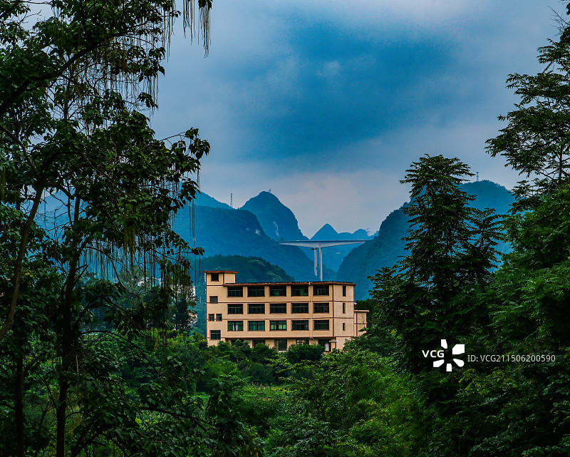 贵州省贵阳市修文县六广镇六广河乡村风光图片素材