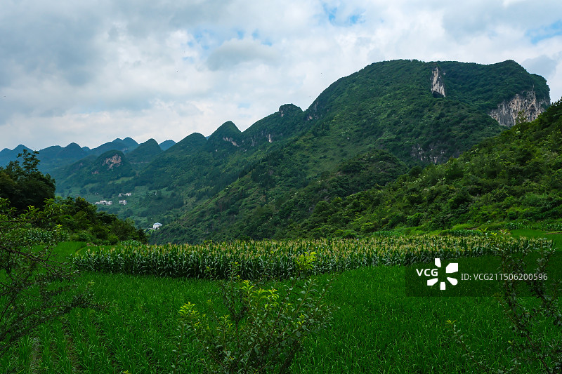 贵州省贵阳市修文县六广镇六广河乡村风光图片素材