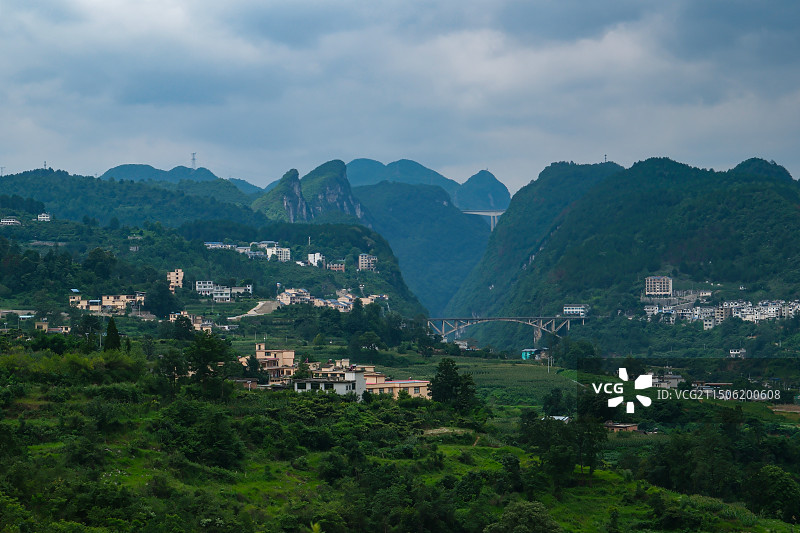 贵州省贵阳市修文县六广镇六广河乡村风光图片素材