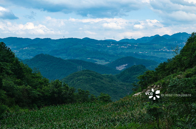 贵州省贵阳市修文县六广镇六广河乡村风光图片素材