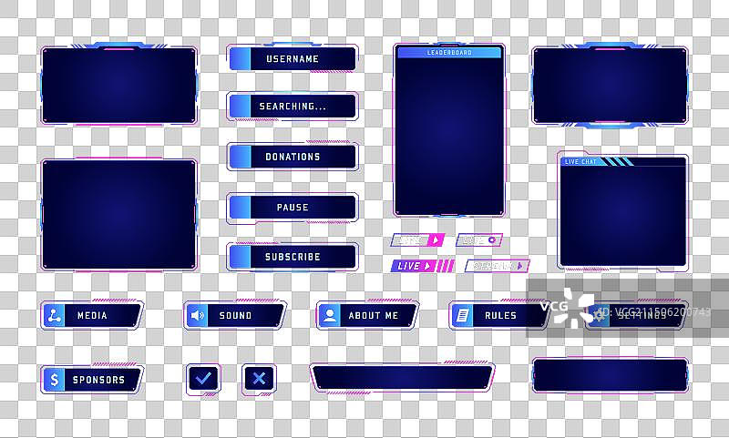 游戏直播边框图片素材