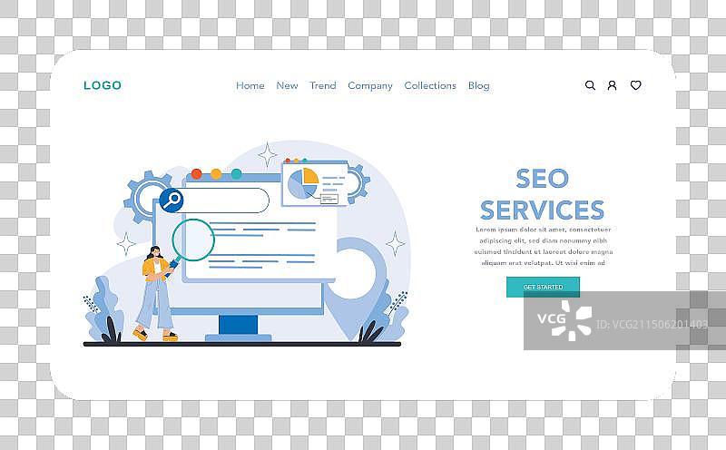 商业和营销概念扁平风格图片素材