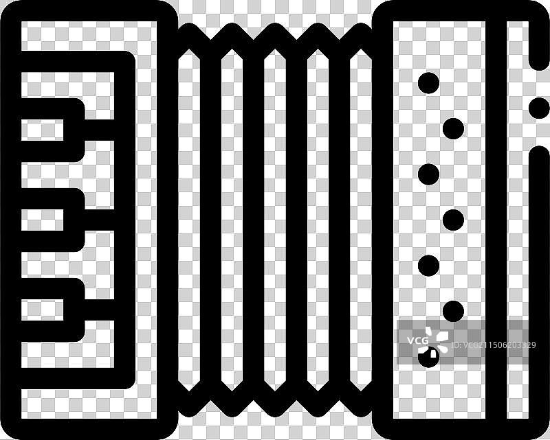 线性风格手风琴图标设计图片素材