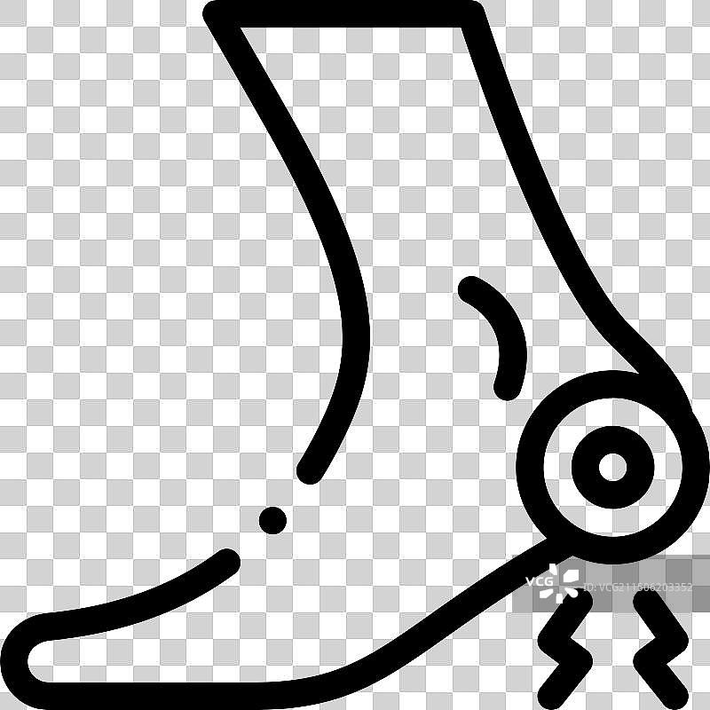 阿喀琉斯线性风格设计图标图片素材