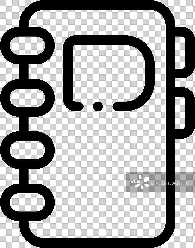 地址簿图标线性设计图片素材