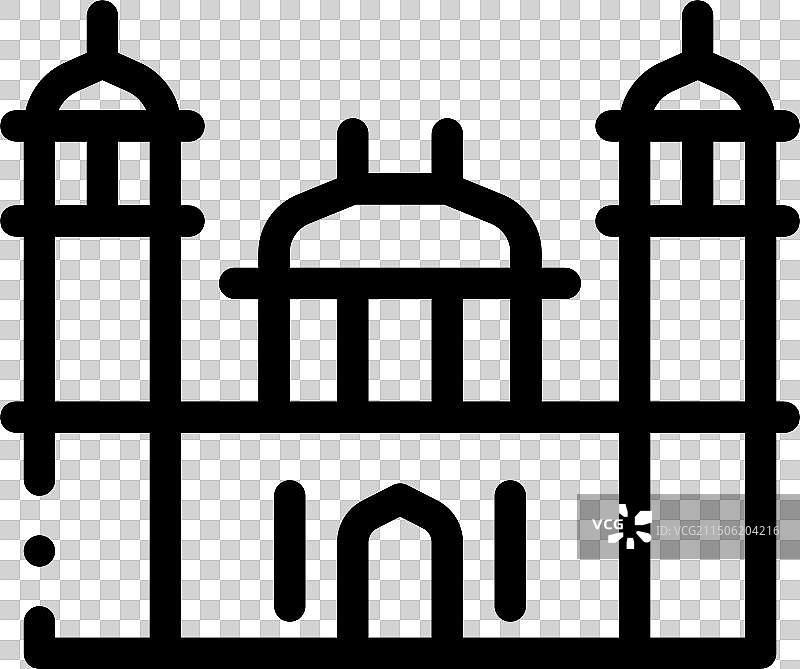 阿格拉图标线性设计图片素材