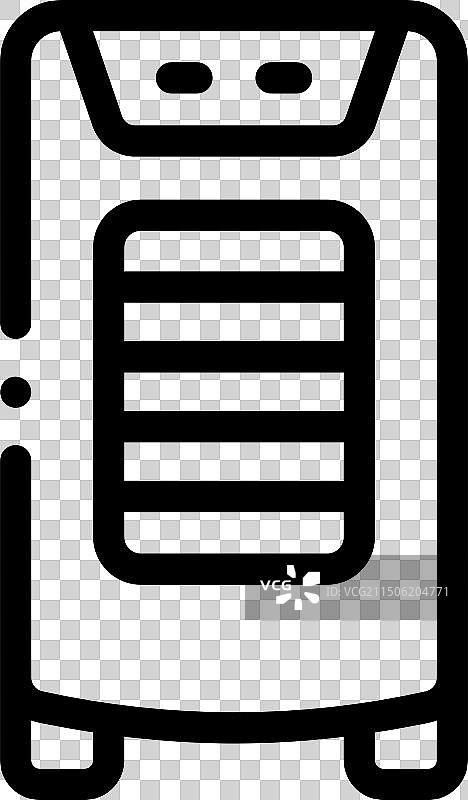 隔离的线性风格空气冷却器图标图片素材