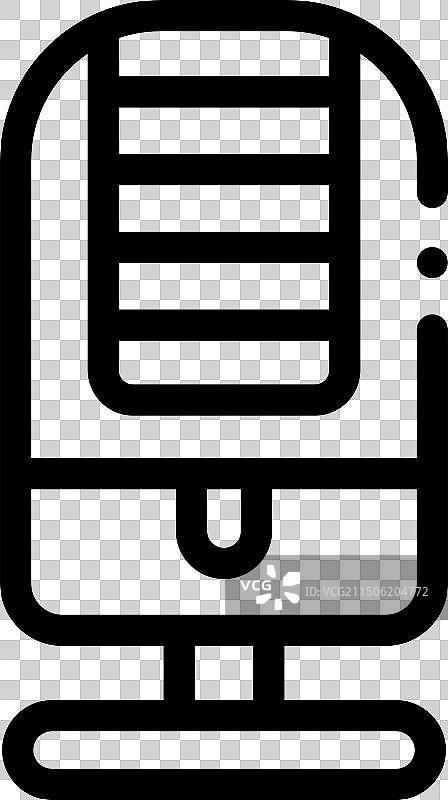 隔离的线性风格空气冷却器图标图片素材