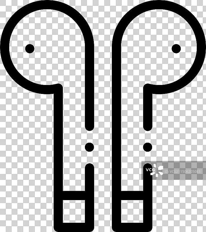 AirPods线性风格设计图标图片素材