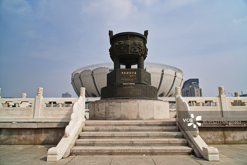 宁夏银川 民族团结宝鼎图片素材