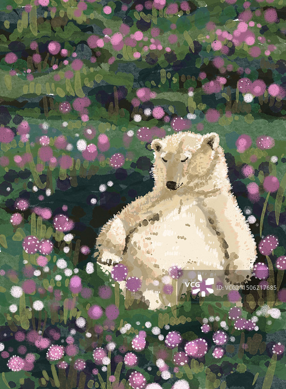 瞌睡的北极熊图片素材