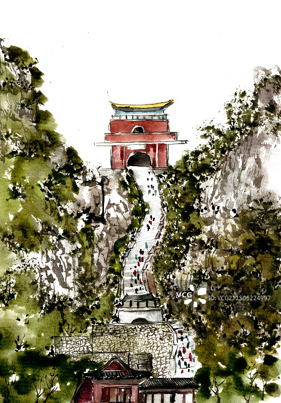 泰山南天门图片素材