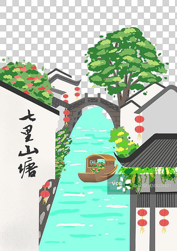 苏州七里山塘图片素材