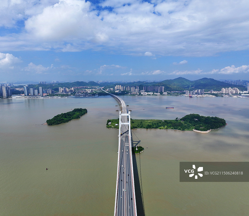 广东省东莞市虎门镇虎门大桥虎门海战博物馆航拍图片素材