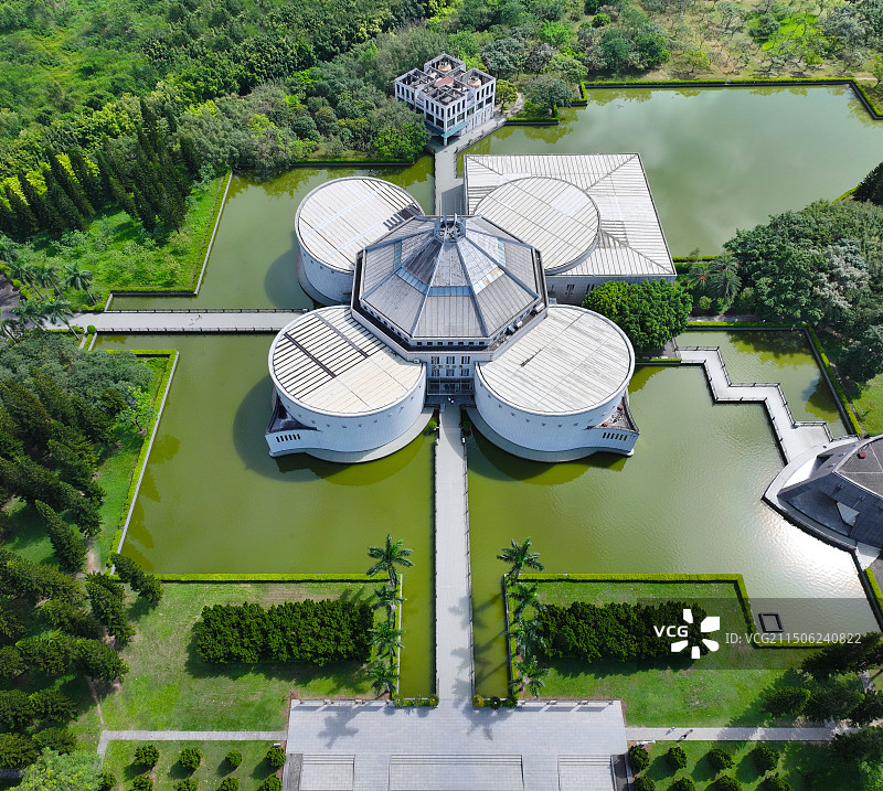 广东省东莞市虎门镇虎门大桥虎门海战博物馆航拍图片素材