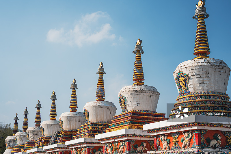 塔尔寺佛教建筑-八宝如意塔图片素材
